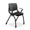 Brand new ???? Nesting Chairs HON Motivate Ilira Stretch/Fabric Nesting Stacking Chair, Fixed Arms, Onyx Shell, Black ???? -Advantage Shop m001124051 s7