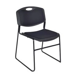 Flash Sale ???? Stacking Chairs Regency Zeng Fabric Padded Stack Chair, Black (4450BK) ????