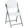 Flash Sale ???? ICEBERG Stacking & Folding Chairs Rough 'n' Ready Polyethylene Folding Chair With Steel Frame, Platinum ????