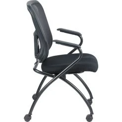 Best deal ⭐ Nesting Chairs Raynor Eurotech Fabric Seat Flip Nesting Chair, With Arm, Black, 2/Carton ???? -Advantage Shop s0643623 s7