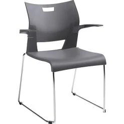Coupon ???? Stacking Chairs Global Duet™ Polypropylene Plastic Stacking Chair, Platinum, 4/Ct (TD6620CHPLT) ????