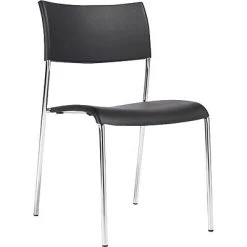 Best Sale ???? Global Stacking Chairs Offices To Go® Armless Stack Chair, Plastic, Black, Seat: 16.5"Wx16"D, Back: 17.5"Wx14.5"H, 4/CT ????
