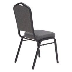 Promo ???? National Public Seating Stacking Chairs NPS 9300 Series Deluxe Fabric Upholstered Stack Chair, Natural Graystone/Black Sandtex, 4 Pack (9362-BT/4) ???? -Advantage Shop sp105967424 s7