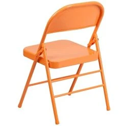 Coupon ???? Folding Chairs Flash Furniture HERCULES COLORBURST Series Orange Marmalade Double Hinged Metal Folding Chair (HF3-ORANGE-GG) ???? -Advantage Shop sp111678818 s7