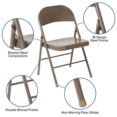 Outlet ???? Folding Chairs Flash Furniture HERCULES Series Metal Folding Chair (BDF002BGE) ???? 7 Outlet ???? Folding Chairs Flash Furniture HERCULES Series Metal Folding Chair (BDF002BGE) ???? - Image 5