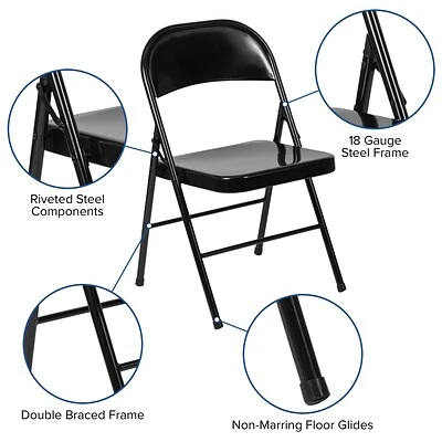 Promo ???? Folding Chairs Flash Furniture HERCULES Series Metal Folding Chair (BDF002BK) ???? 7 Promo ???? Folding Chairs Flash Furniture HERCULES Series Metal Folding Chair (BDF002BK) ???? - Image 5