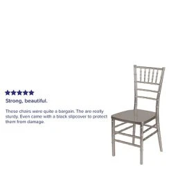 Flash Sale ???? Folding & Stacking Chairs Flash Furniture HERCULES Series Resin Chiavari Chair (LEPEWTER) ⌛ -Advantage Shop sp112116711 s7