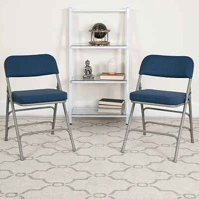 Cheap ✨ Folding & Stacking Chairs Flash Furniture HERCULES Series Fabric Folding Chair, Navy, 2/Pack (2AWMC320AFNVY) ???? 4 Cheap ✨ Folding & Stacking Chairs Flash Furniture HERCULES Series Fabric Folding Chair, Navy, 2/Pack (2AWMC320AFNVY) ???? - Image 2