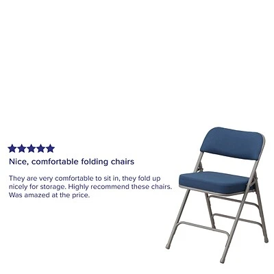 Cheap ✨ Folding & Stacking Chairs Flash Furniture HERCULES Series Fabric Folding Chair, Navy, 2/Pack (2AWMC320AFNVY) ???? 7 Cheap ✨ Folding & Stacking Chairs Flash Furniture HERCULES Series Fabric Folding Chair, Navy, 2/Pack (2AWMC320AFNVY) ???? - Image 5