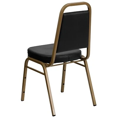 New ???? Flash Furniture HERCULES Trapezoidal Back Banquet Chairs W/Black Vinyl & Gold Frame, 4/Pack ???? 10 New ???? Flash Furniture HERCULES Trapezoidal Back Banquet Chairs W/Black Vinyl & Gold Frame, 4/Pack ???? - Image 8
