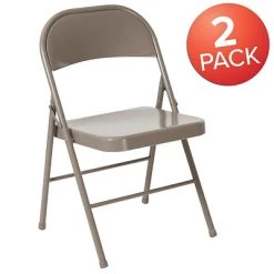 Cheap ???? Folding & Stacking Chairs Flash Furniture HERCULES Series Metal Folding Chair, Gray, 2/Pack (2BDF002GY) ✔️ -Advantage Shop sp124436342 s7