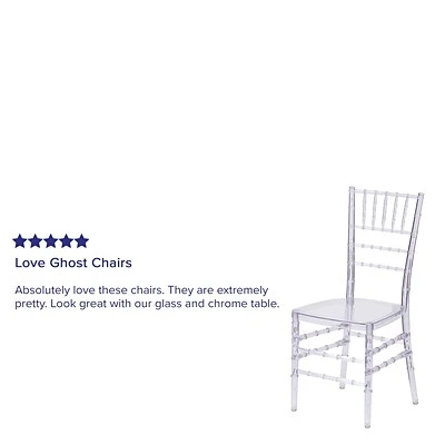 Top 10 ???? Stacking Chairs Flash Furniture Elegance Chiavari Plastic Stacking Chair, Clear/Crystal Ice (BH-ICE-CRYSTAL-GG) ???? 5 Top 10 ???? Stacking Chairs Flash Furniture Elegance Chiavari Plastic Stacking Chair, Clear/Crystal Ice (BH-ICE-CRYSTAL-GG) ???? - Image 4