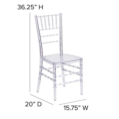 Top 10 ???? Stacking Chairs Flash Furniture Elegance Chiavari Plastic Stacking Chair, Clear/Crystal Ice (BH-ICE-CRYSTAL-GG) ???? 7 Top 10 ???? Stacking Chairs Flash Furniture Elegance Chiavari Plastic Stacking Chair, Clear/Crystal Ice (BH-ICE-CRYSTAL-GG) ???? - Image 6