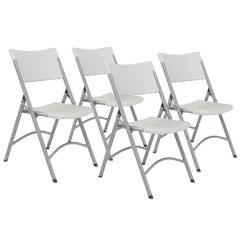 Flash Sale ⌛ National Public Seating Banquet Chairs NPS 600 Series Plastic Banquet/Reception Chairs, Speckled Gray, 4 Pack (602/4) ????
