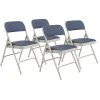 Hot Sale ⭐ National Public Seating NPS 2200 Series Fabric Padded Premium Folding Chairs, Imperial Blue/Gray, 4 Pack (2205/4) ???? -Advantage Shop sp130557461 s7