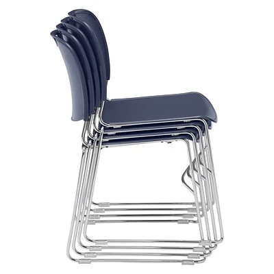 Hot Sale ???? National Public Seating Stacking Chairs NPS 8500 Series HI-Tech Ultra-Compact Plastic Seat/Back Stack Chair, Navy Blue/Chrome, 4 Pack (8505/4) ???? 7 Hot Sale ???? National Public Seating Stacking Chairs NPS 8500 Series HI-Tech Ultra-Compact Plastic Seat/Back Stack Chair, Navy Blue/Chrome, 4 Pack (8505/4) ???? - Image 5