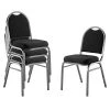 Buy ❤️ National Public Seating Stacking Chairs NPS 9200 Series Dome-Back Fabric Padded Stack Chair, Ebony Black/Silvervein, 4 Pack (9260-SV/4) ???? -Advantage Shop sp130557669 s7