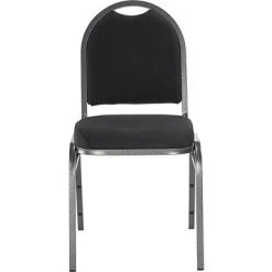 Buy ❤️ National Public Seating Stacking Chairs NPS 9200 Series Dome-Back Fabric Padded Stack Chair, Ebony Black/Silvervein, 4 Pack (9260-SV/4) ???? -Advantage Shop sp130557671 s7