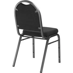 Buy ❤️ National Public Seating Stacking Chairs NPS 9200 Series Dome-Back Fabric Padded Stack Chair, Ebony Black/Silvervein, 4 Pack (9260-SV/4) ???? -Advantage Shop sp130557750 s7