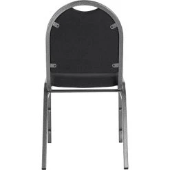 Buy ❤️ National Public Seating Stacking Chairs NPS 9200 Series Dome-Back Fabric Padded Stack Chair, Ebony Black/Silvervein, 4 Pack (9260-SV/4) ???? -Advantage Shop sp130557751 s7