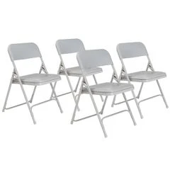 Discount ???? National Public Seating 800 Series Premium Lightweight Steel Frame Plastic Folding Chairs, Gray, 4 Pack (802/4) ????