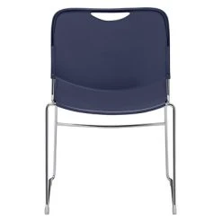 Buy ???? National Public Seating Stacking & Folding Chairs NPS 8500 Series Hi Tech Compact Stack Chair, Plastic, Navy Blue (8505) ???? -Advantage Shop sp130558027 s7