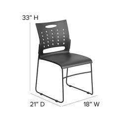 New ❤️ Stacking & Folding Chairs Flash Furniture Hercules Plastic Stacking Chair, Black, 5/Pack (5RUT2BK) ???? -Advantage Shop sp130857015 s7