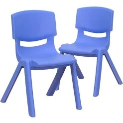 Flash Sale ???? Stacking & Folding Chairs Flash Furniture Plastic Student Stacking Chair, Blue, 2-Pieces (2YUYCX002BLUE) ????