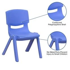 Flash Sale ???? Stacking & Folding Chairs Flash Furniture Plastic Student Stacking Chair, Blue, 2-Pieces (2YUYCX002BLUE) ???? -Advantage Shop sp133536418 s7