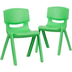 Best Sale ???? Stacking & Folding Chairs Flash Furniture Plastic Student Stacking Chair, Green, 2-Pieces (2YUYCX004GREEN) ????