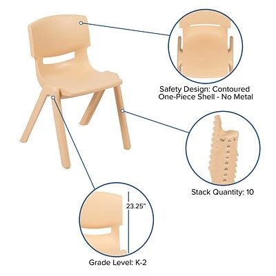Flash Sale ✔️ Stacking & Folding Chairs Flash Furniture Plastic Student Stacking Chair, Natural, 2-Pieces (2YUYCX004NAT) ???? 8 Flash Sale ✔️ Stacking & Folding Chairs Flash Furniture Plastic Student Stacking Chair, Natural, 2-Pieces (2YUYCX004NAT) ???? - Image 6