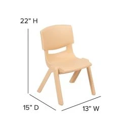 Outlet ✔️ Stacking & Folding Chairs Flash Furniture Plastic Student Stacking Chair, Natural, 2-Pieces (2YUYCX002NAT) ???? -Advantage Shop sp133536712 s7
