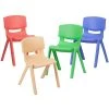 Best Sale ⌛ Stacking & Folding Chairs Flash Furniture Plastic Student Stacking Chair, Assorted, 4-Pieces (4YUYCX4004MULTI) ???? -Advantage Shop sp133537528 s7