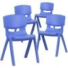 Outlet ???? Stacking & Folding Chairs Flash Furniture Plastic Student Stacking Chair, Blue, 4-Pieces (4YUYCX4004BLUE) ???? -Advantage Shop sp133537586 s7