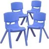 Hot Sale ✨ Stacking & Folding Chairs Flash Furniture Plastic Student Stacking Chair, Blue, 4-Pieces (4YUYCX4001BLUE) ✔️ -Advantage Shop sp133541164 s7