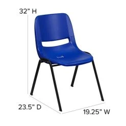 New ???? Stacking Chairs Flash Furniture HERCULES Plastic Shell Stack Chair, Blue (RUTEO1BLGG) ⭐ -Advantage Shop sp134594392 s7