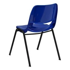 New ???? Stacking Chairs Flash Furniture HERCULES Plastic Shell Stack Chair, Blue (RUTEO1BLGG) ⭐ -Advantage Shop sp134594393 s7
