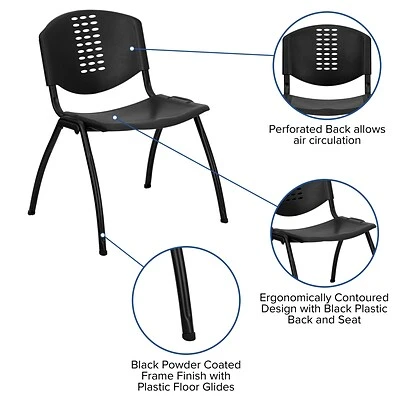 Best deal ???? Stacking Chairs Flash Furniture HERCULES Plastic Office Chair, Black (RUT-NF01A-BK-GG) ✔️ 7 Best deal ???? Stacking Chairs Flash Furniture HERCULES Plastic Office Chair, Black (RUT-NF01A-BK-GG) ✔️ - Image 5