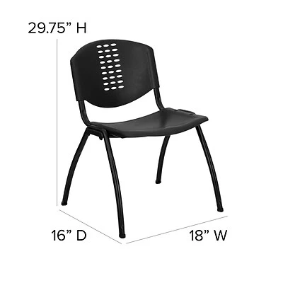 Best deal ???? Stacking Chairs Flash Furniture HERCULES Plastic Office Chair, Black (RUT-NF01A-BK-GG) ✔️ 8 Best deal ???? Stacking Chairs Flash Furniture HERCULES Plastic Office Chair, Black (RUT-NF01A-BK-GG) ✔️ - Image 6