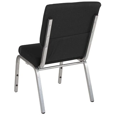Discount ???? Stacking Chairs Flash Furniture HERCULES™ Fabric Stacking Church Chair, Black, Silver Vein Frame (XUCH60096BKSV) ???? 9 Discount ???? Stacking Chairs Flash Furniture HERCULES™ Fabric Stacking Church Chair, Black, Silver Vein Frame (XUCH60096BKSV) ???? - Image 7