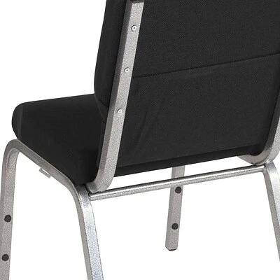 Discount ???? Stacking Chairs Flash Furniture HERCULES™ Fabric Stacking Church Chair, Black, Silver Vein Frame (XUCH60096BKSV) ???? 10 Discount ???? Stacking Chairs Flash Furniture HERCULES™ Fabric Stacking Church Chair, Black, Silver Vein Frame (XUCH60096BKSV) ???? - Image 8
