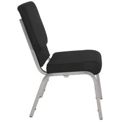 Discount ???? Stacking Chairs Flash Furniture HERCULES™ Fabric Stacking Church Chair, Black, Silver Vein Frame (XUCH60096BKSV) ???? 19 Discount ???? Stacking Chairs Flash Furniture HERCULES™ Fabric Stacking Church Chair, Black, Silver Vein Frame (XUCH60096BKSV) ???? -Advantage Shop sp134594456 s7