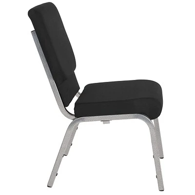 Discount ???? Stacking Chairs Flash Furniture HERCULES™ Fabric Stacking Church Chair, Black, Silver Vein Frame (XUCH60096BKSV) ???? 11 Discount ???? Stacking Chairs Flash Furniture HERCULES™ Fabric Stacking Church Chair, Black, Silver Vein Frame (XUCH60096BKSV) ???? - Image 9
