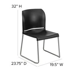 Budget ⭐ Stacking Chairs Flash Furniture HERCULES Plastic Stack Chair, Black (RUT238ABKGG) ???? -Advantage Shop sp134594756 s7