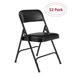 Advantage Shop 6 Best deal ???? National Public Seating NPS 1200 Series Vinyl Padded Premium Folding Chairs, Caviar Black/Black, 52 Pack (1210/52) ⌛
