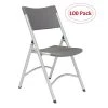 Outlet ???? National Public Seating Folding Chairs NPS 600 Series Heavy Duty Plastic Folding Chair, Charcoal Slate, 100 Pack (620/100) ????