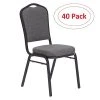 Hot Sale ???? National Public Seating Stacking Chairs NPS 9300 Series Deluxe Fabric Upholstered Stack Chair, Natural Graystone/Black Sandtex, 40 Pack (9362-BT/40) ❤️ -Advantage Shop sp134772340 s7