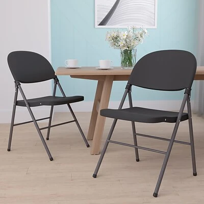 Best deal ✨ Folding & Stacking Chairs Flash Furniture HERCULES Series Plastic Folding Chair, Black/Charcoal, 2/Pack (2DADYCD50) ⌛ 4 Best deal ✨ Folding & Stacking Chairs Flash Furniture HERCULES Series Plastic Folding Chair, Black/Charcoal, 2/Pack (2DADYCD50) ⌛ - Image 2