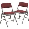 Top 10 ???? Folding & Stacking Chairs Flash Furniture HERCULES Series Fabric Folding Chair, Burgundy, 2/Pack (2AWMC309AFBG) ????
