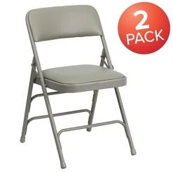 Cheap ???? Folding & Stacking Chairs Flash Furniture HERCULES Series Vinyl Folding Chair, Gray, 2/Pack (2HAMC309AVGY) ???? -Advantage Shop sp134860809 s7